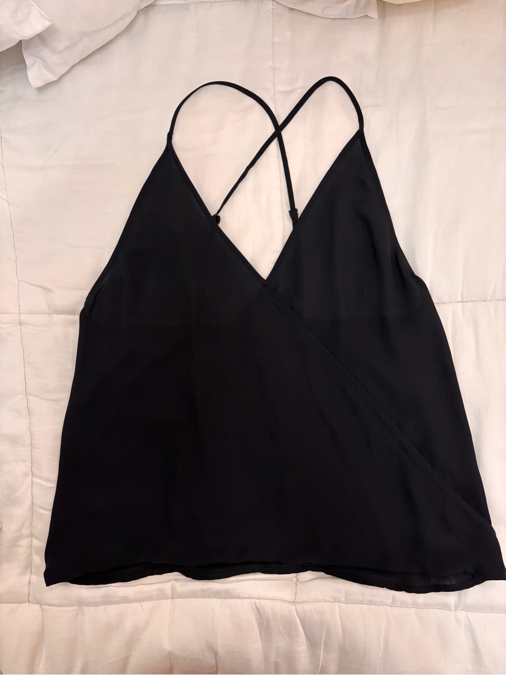 Leith Sz M Strappy V-Neck Women's Top